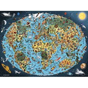 Ravensburger (16360) - "Cartoon Earth" - 1500 pezzi