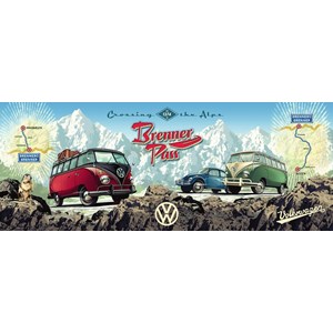 Ravensburger (15102) - "Cross the Alps with VW!" - 1000 pezzi