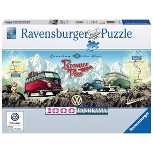 Ravensburger (15102) - "Cross the Alps with VW!" - 1000 pezzi