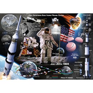 Ravensburger (13980) - "Moon Landing 50th Anniversary" - 1000 pezzi