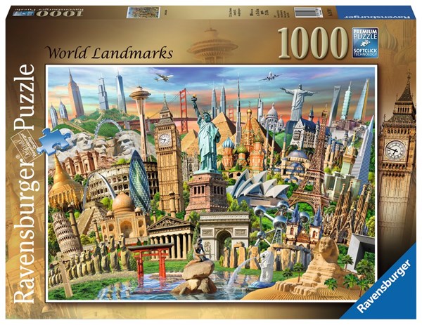 Ravensburger (19798) - "World Landmarks" - 1000 pezzi