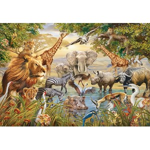 Ravensburger (14809) - "Animals at the Waterhole" - 500 pezzi