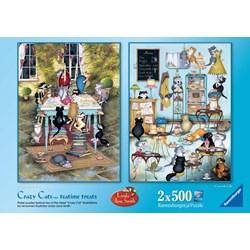 Ravensburger (14075) - Linda Jane Smith: "Crazy Cats Tea Time Treats" - 500 pezzi
