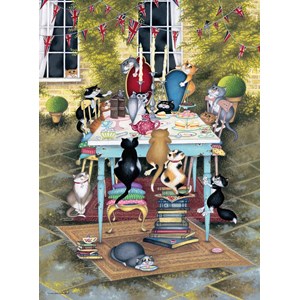 Ravensburger (14075) - Linda Jane Smith: "Crazy Cats Tea Time Treats" - 500 pezzi