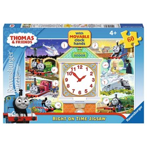 Ravensburger (07327) - "Thomas Right on Time Puzzle" - 60 pezzi