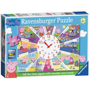 Ravensburger (09510) - "Peppa Pig Clock Puzzle" - 60 pezzi
