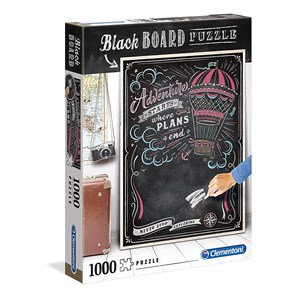 Clementoni (39478) - "Black Board. Travel" - 1000 pezzi