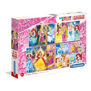 Clementoni (07721) - "Disney Princess" - 20 60 100 180 pezzi