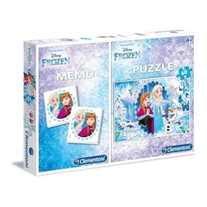 Clementoni (07916) - "Frozen + Memo" - 60 pezzi