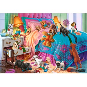 Castorland (C-104475) - "Naughty Puppies" - 1000 pezzi