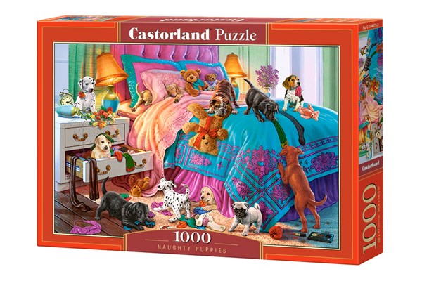 Castorland (C-104475) - "Naughty Puppies" - 1000 pezzi