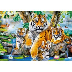 Castorland (C-104413) - "Tigers by the Stream" - 1000 pezzi