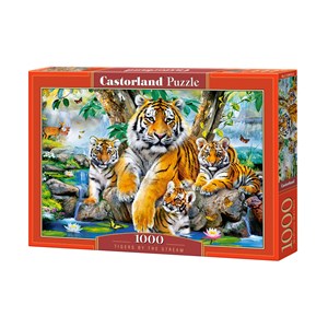 Castorland (C-104413) - "Tigers by the Stream" - 1000 pezzi