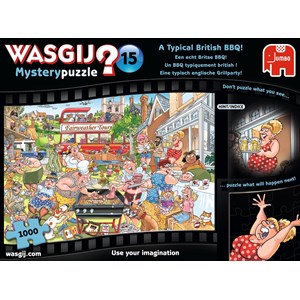 Jumbo (19163) - "Wasgij Mystery 15 - A Typical British BBQ!" - 1000 pezzi