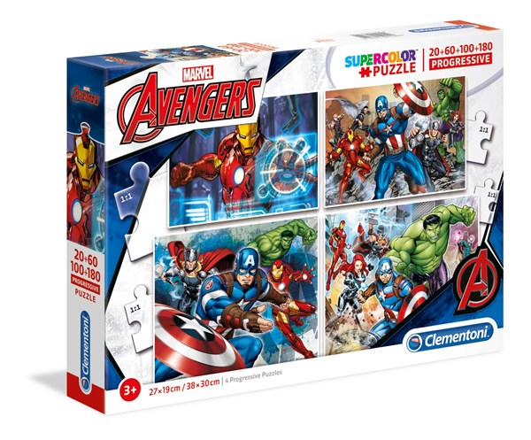 Clementoni (07722) - "Marvel The Avengers" - 20 60 100 180 pezzi