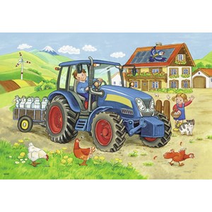 Ravensburger (07616) - "Construction Site and Farm" - 12 pezzi