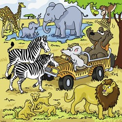 Ravensburger (08042) - "Mauseschlau and Bärenstark" - 49 pezzi