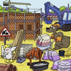 Ravensburger (08042) - "Mauseschlau and Bärenstark" - 49 pezzi