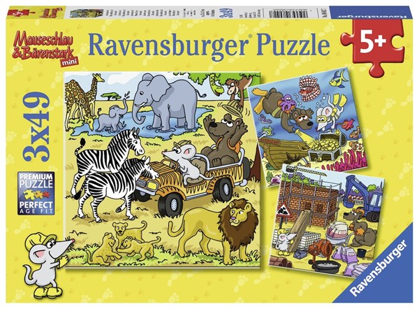 Ravensburger (08042) - "Mauseschlau and Bärenstark" - 49 pezzi