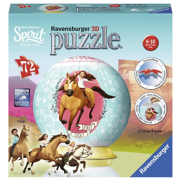 Ravensburger (11143) - "Spirit Riding Free" - 72 pezzi
