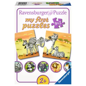 Ravensburger (06943) - "Cute Animal Families" - 2 pezzi
