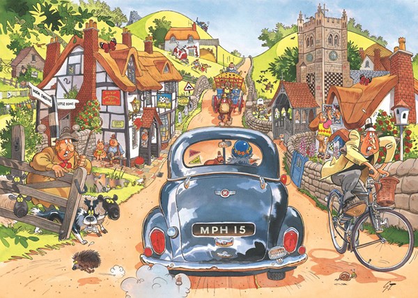 Jumbo (19146) - "WASGIJ Original 1 Retro, Sunday Drivers" - 1000 pezzi