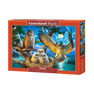 Castorland (B-53322) - "Owl Family" - 500 pezzi