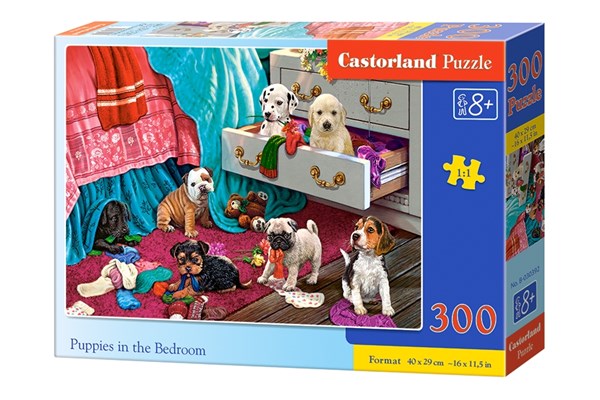 Castorland (B-030392) - "Puppies in the Bedroom" - 300 pezzi