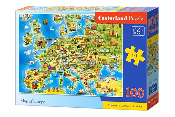 Castorland (B-111060) - "Map of Europe" - 100 pezzi