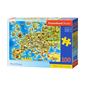 Castorland (B-111060) - "Map of Europe" - 100 pezzi