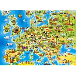 Castorland (B-111060) - "Map of Europe" - 100 pezzi