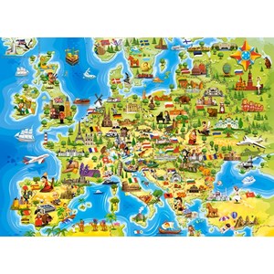 Castorland (B-111060) - "Map of Europe" - 100 pezzi