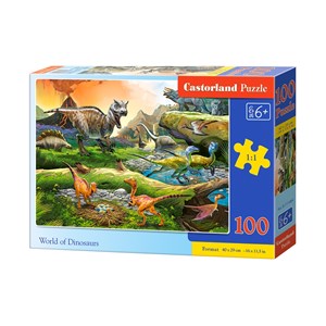 Castorland (B-111084) - "World of Dinosaurs" - 100 pezzi