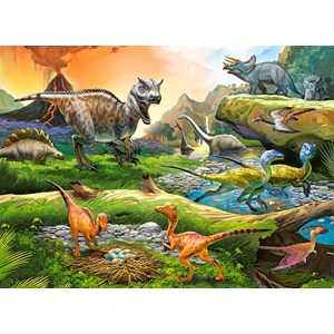 Castorland (B-111084) - "World of Dinosaurs" - 100 pezzi