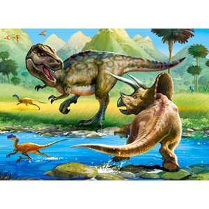 Castorland (B-070084) - "Tyrannosaurus vs Triceratops" - 70 pezzi