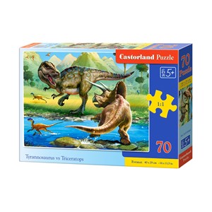 Castorland (B-070084) - "Tyrannosaurus vs Triceratops" - 70 pezzi