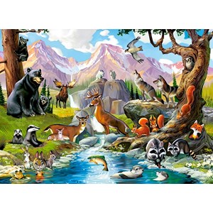 Castorland (B-070091) - "Forest Animals" - 70 pezzi