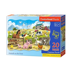 Castorland (C-02429) - "Animals on the Farm" - 20 pezzi