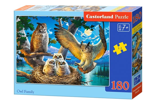 Castorland (B-018437) - "Owl Family" - 180 pezzi