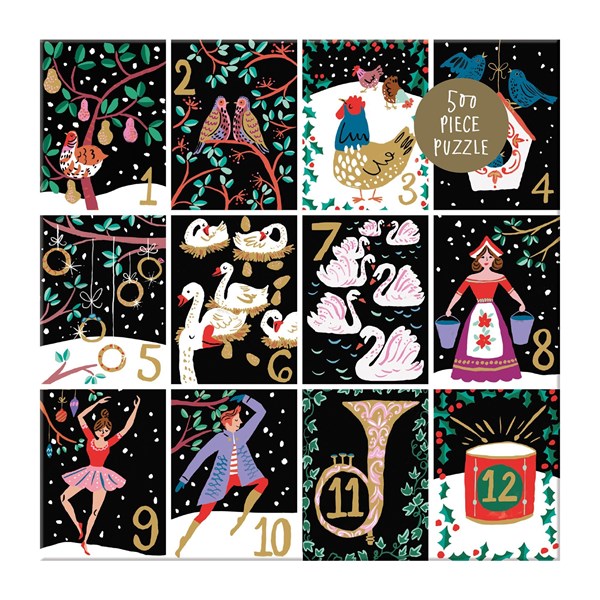 Chronicle Books / Galison (9780735356894) - "Twelve Days of Christmas" - 500 pezzi