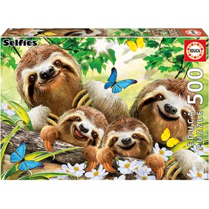 Educa (18450) - "Sloth Family Selfie" - 500 pezzi