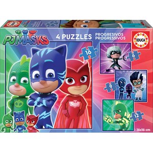 Educa (17731) - "PJ Masks" - 6 9 12 16 pezzi