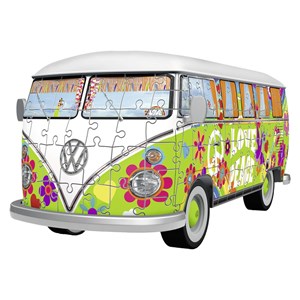 Ravensburger (12532) - "Volkswagen T1, Hippie Style" - 162 pezzi