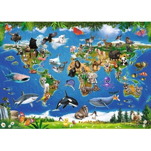 Ravensburger (05555) - "Animals around the World" - 24 pezzi