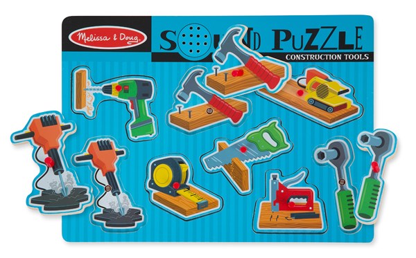 Melissa and Doug (733) - "Construction Tools" - 8 pezzi