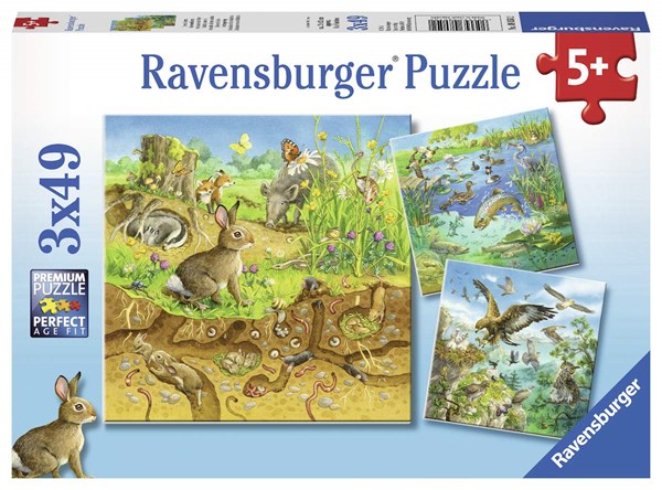 Ravensburger (08050) - "Animals in their Habitats" - 49 pezzi