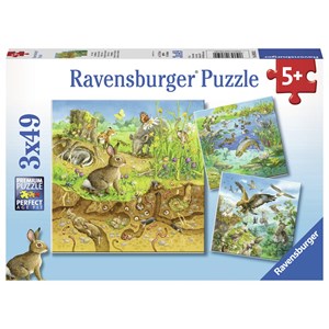 Ravensburger (08050) - "Animals in their Habitats" - 49 pezzi