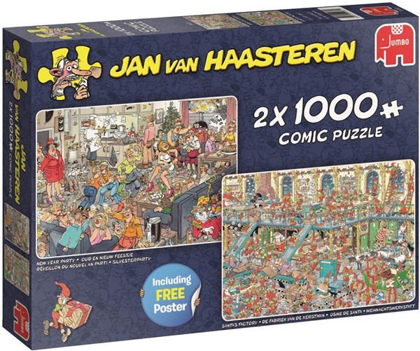 Jumbo (19082) - Jan van Haasteren: "New Year Party" - 1000 pezzi