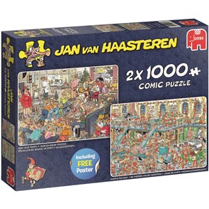 Jumbo (19082) - Jan van Haasteren: "New Year Party" - 1000 pezzi