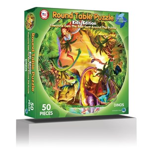 A Broader View (391) - Michael Searle: "Dinos (Kids' Round Table Puzzle)" - 50 pezzi
